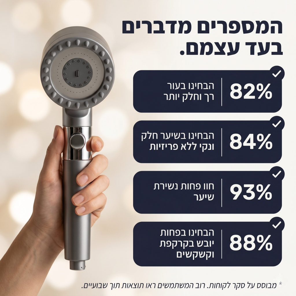 ראש המקלחת המסנן - clinelle